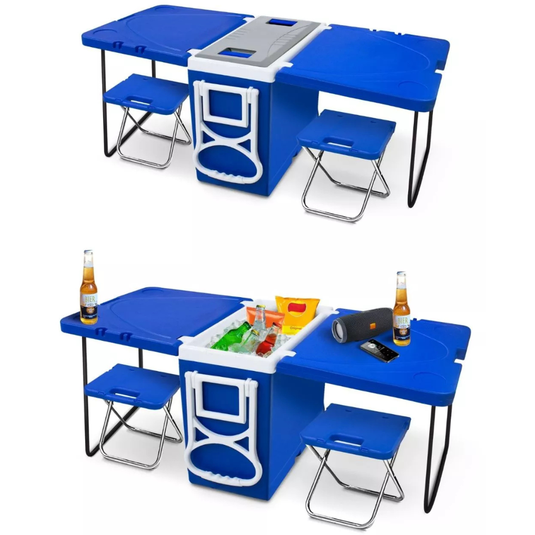 SmartCooler 5 em 1 – Mesa, Cadeiras e Térmica + [FRETE GRÁTIS🔥]