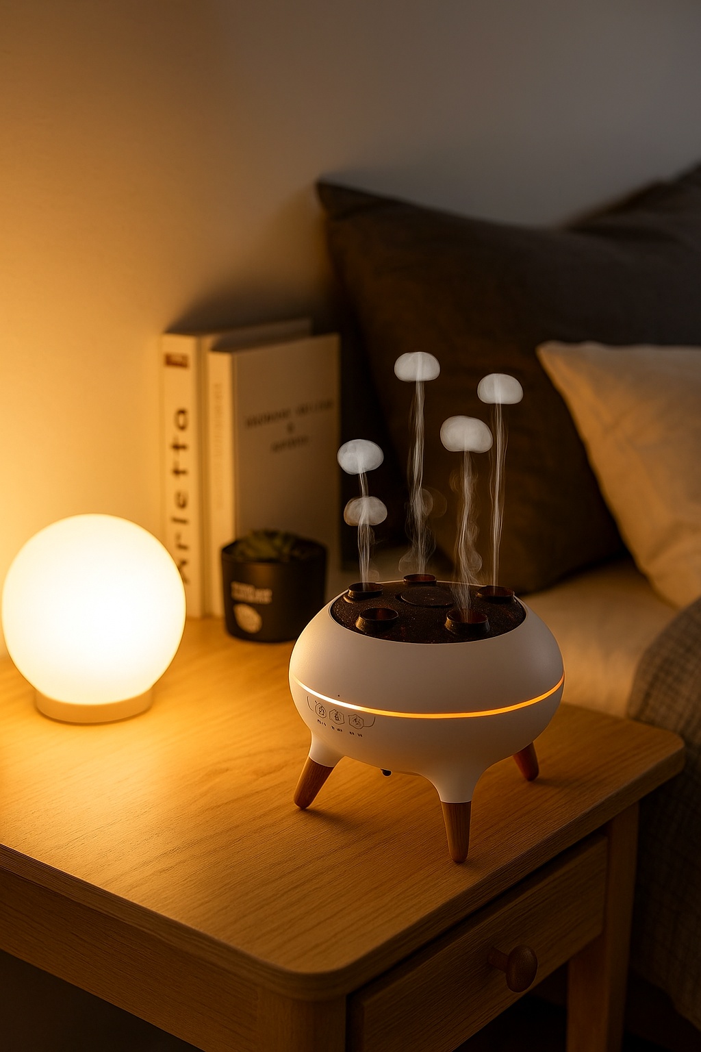 Umidificador de ar dinâmico de água-viva 250ml difusor de óleo essencial umidificador de quarto com controle remoto
