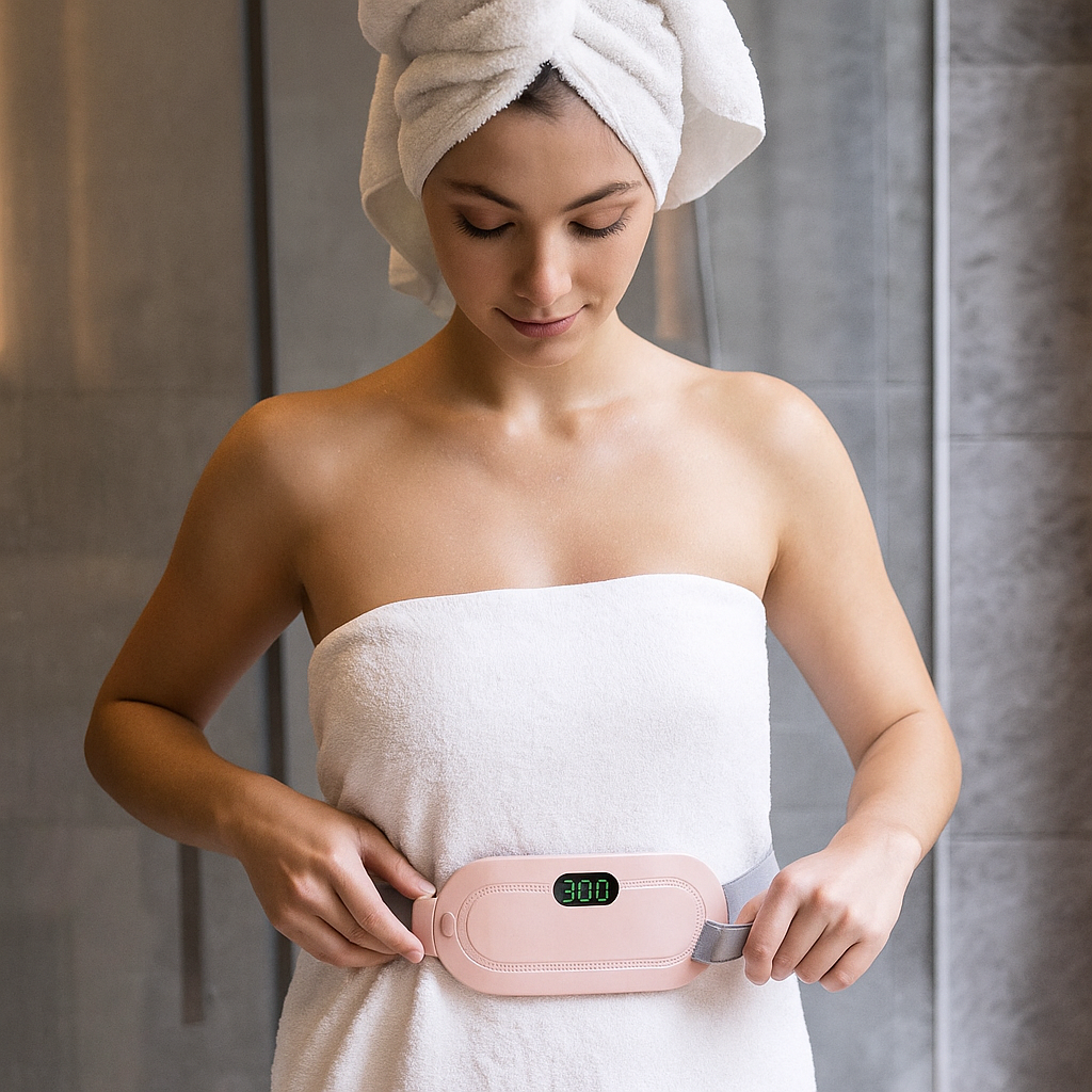 Cinto De Massagem Menstrual Com Aquecimento Elétrico.