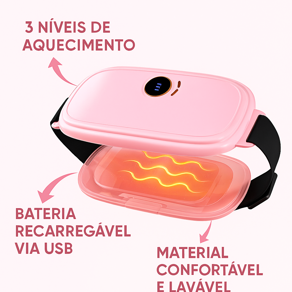 Cinto De Massagem Menstrual Com Aquecimento Elétrico.