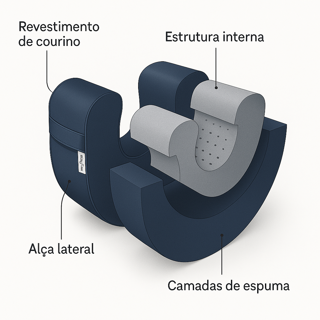 Almofada Giro Fácil Para Posicionamento De Acamado E Idoso.